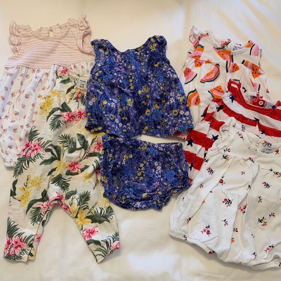 Old Navy Matching Sets 7 Piece Bundle Of 3 Month Girl Baby Clothes